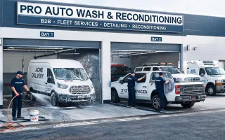 Car wash and reconditioning centers